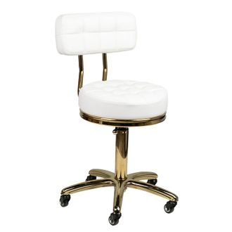 GOLD Taburete Cosm&eacute;tico Gold Am-961 Blanco