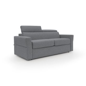 Divani.Store Divani.store - Avalon Sof&aacute; Cama Con Colch&oacute;n De 18 Cm De Altura En Tejido Impermeable 220 Cm (160x197 Cm) Gris