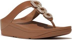 FitFlop Fino Platform Wedge Flip Flop in Deep Tan at Nordstrom Rack, Size 6