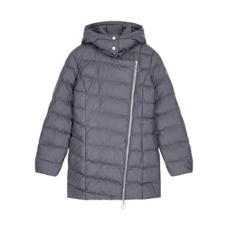 Emporio Armani Chaqueta Bomber Entallada Acolchada con Cremallera Diagonal - Jackets - Mujer - Gris - XS