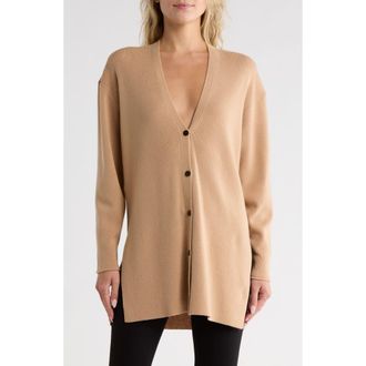 Theory Wool & Cashmere Long Cardigan in New Camel at Nordstrom Rack, Size Petite