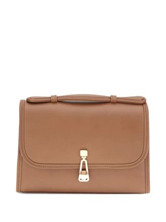 Gabriela Hearst small Leonora top-handle clasp bag - women - Calf Leather/Nappa Leather - One Size - Neutrals