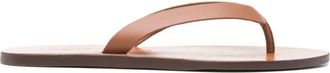 Maneb&igrave; Flip Flops, female, Brown, Size: 6 US Leather Thong Sandals