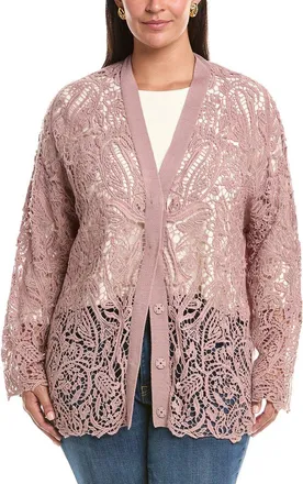 Marina Rinaldi Plus Fonte Wool-Blend Cardigan