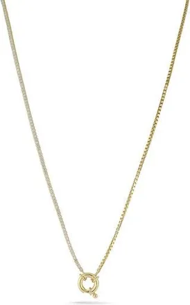 Sphera Milano Cubic Zirconia Half Tennis Necklace in Gold at Nordstrom Rack