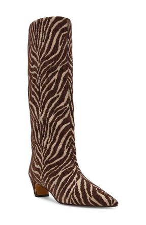 Steve Madden Brax Pointed Toe Boot in Zebra at Nordstrom, Size 6.5
