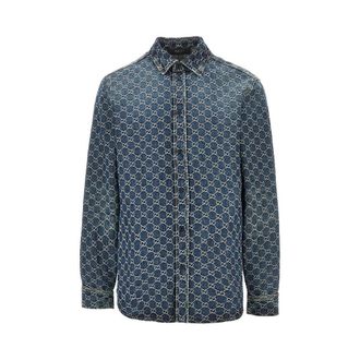 Gucci Jacquard GG denim shirt Man 52