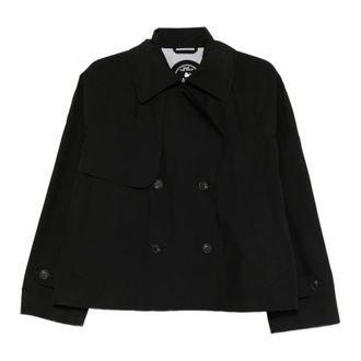 Save The Duck Light Jackets, female, Black, Size: S Garbo Double Breasted Jacket
