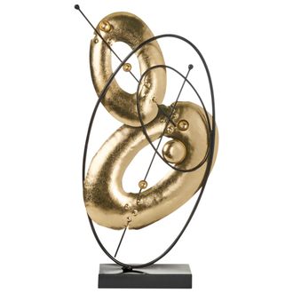 Beliani Beliani - Figura Decorativa De Metal Hecha A Mano Accesorio Para El Hogar Estilo Moderno Glam Dorado Lusk