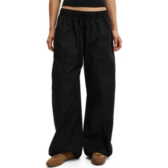 Cotton On Womens Jackson Utility Pant in Black at Nordstrom, Size 12