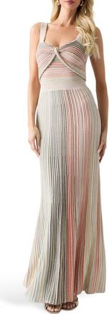 Marciano Rosy Metallic Knit Maxi Dress in Fmj1-Brown at Nordstrom, Size 42