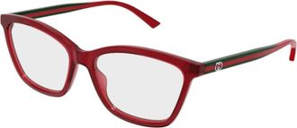 Gucci Cat-eye montuur - unisex - Brillen - Rood - 56 MM - Accessoires