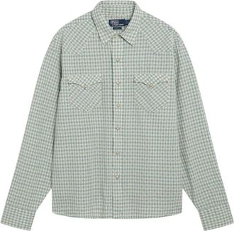 Polo Ralph Lauren Classic-Fit Madras Western Shirt - Heren - Casual Overhemden - Groen - S - Katoen - Overhemden