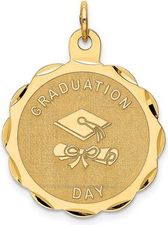 Diamond2Deal 14k Yellow Gold GRADUATION DAY with Diploma Charm