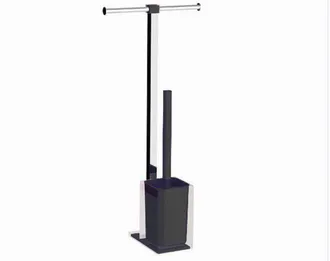 Gedy Gedy Ra321400000 Rainbow Columna Portarrollo+escobillero Negro - Ref: Ra321400000