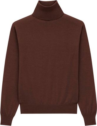 Saint Laurent Brown Turtleneck Sweater