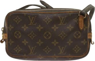 Louis Vuitton Pochette Marly Bandouliere Bag Monogram Canvas Brown Canvas Bag (Pre-Owned)