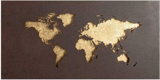 Lucande LED Wall Light World made of Metal for Living Room & Dining Room