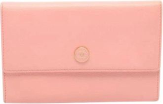 Chanel Pre-owned Vintage Bi-fold Portemonnee - Dames - Vintage Accessoires - Roze - ONE Size - Leer - Vintage