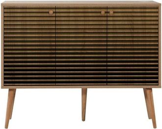 Dmora Credenza Nunki, Buffet da soggiorno, Madia da salotto, Dispensa da cucina, 120x36h90 cm, Quercia, con imballo rinforzato, con imballo rinforzato