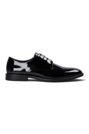 PAUL ANDREW herenschoenen van zwart lakleer, effen derby - Beaumont