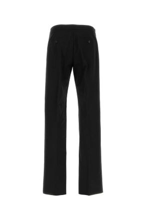 Alexander McQueen Mens Black Cotton Blend Pant Exterior: Nylon Pantaloni