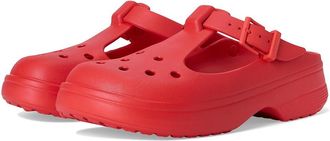Crocs Classic Mary Jane Clogs, Mary Janes for Women Slippers Cherry Red : Mens 9 - Womens 11 Medium, EVA