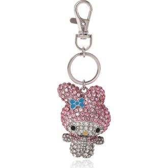 Hello Kitty Sanrio My Melody Pink Crystal Bag Charm Keychain in Pink/silver at Nordstrom