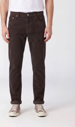 Dondup Pantaloni slim fit in velluto a coste con vita media e risvolto