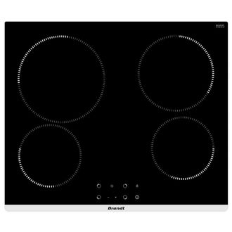Brandt Vitrocer&aacute;mica 60cm 4 Fuegos 6300w Negro - Bpv1641b