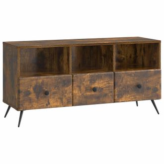 vidaXL Mueble De Tv Con Caj&oacute;n Roble Ahumado 102 X 34,5 X 50 Cm Vidaxl