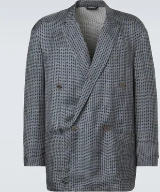 Giorgio Armani Printed double-breasted blazer