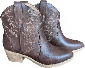 Soda Womens Gesso Western Boot In Brown