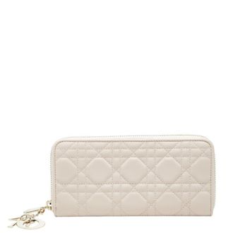 Dior Pink Leather Long Bill Wallet (Bi-Fold) (Pre-Owned)