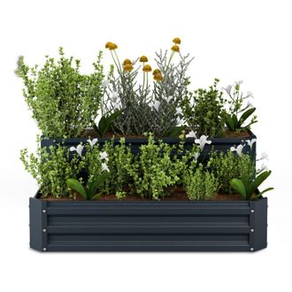 Blumfeldt Blumfeldt High Grow - Aiuola rialzata 2 livelli Resistente alle intemperie Antiruggine Robusta 405 L