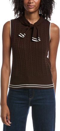Nanette Lepore Tie Front Sweater Vest