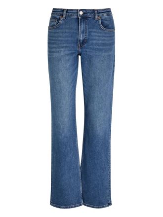 Reformation Elton belt loops straight-leg jeans - Blauw