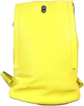 Herm&egrave;s Yellow Leather Backpack (Pre-Owned)