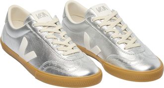 Veja Womens Sneakers Volley Leather Silver-White-Natural Trainers Silver/white/natural