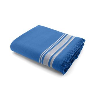 Febronie Fouta toalla xxl algod&oacute;n 180x200 azul vaquero / greige