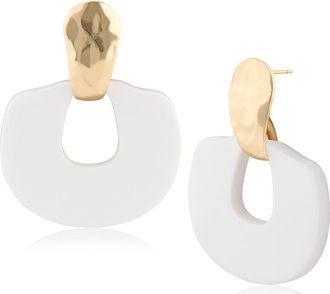 Jardin Resin Knocker Earrings in White/Gold at Nordstrom Rack