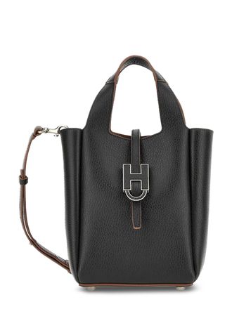 Hogan H-Clasp Textured Calfskin Handbag
