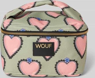 Wouf Kosmetiktasche mit Label-Detail in Schilf, Größe 1