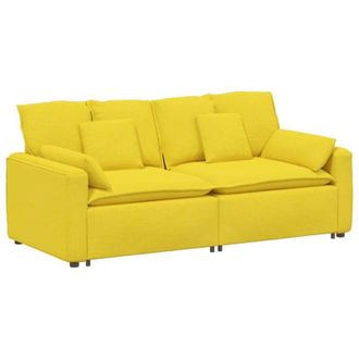 vidaXL Vidaxl - Divano Modulare con Cuscini Giallo Chiaro