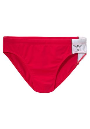 Chiemsee Badeslip CHIEMSEE, Herren, Gr. 4, N-Gr, rot, Polyamid, kontrastfarbene Details, Badehosen Badeslip, mit Kontrasteins&auml;tzen