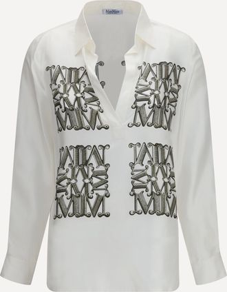 Max Mara Printed silk twill Shirt Female 40