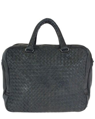 Bottega Veneta Black Calfskin Briefcase (Authentic Pre-Loved)