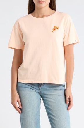 C&C California Toni Boxy Cotton Crop Tee in Coral Pink Lobster at Nordstrom Rack, Size X-Large