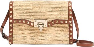 Valentino Garavani Natural Rockstud Small Shoulder Bag