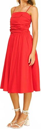 Pinch Design Aspen Midi Dress In True Red